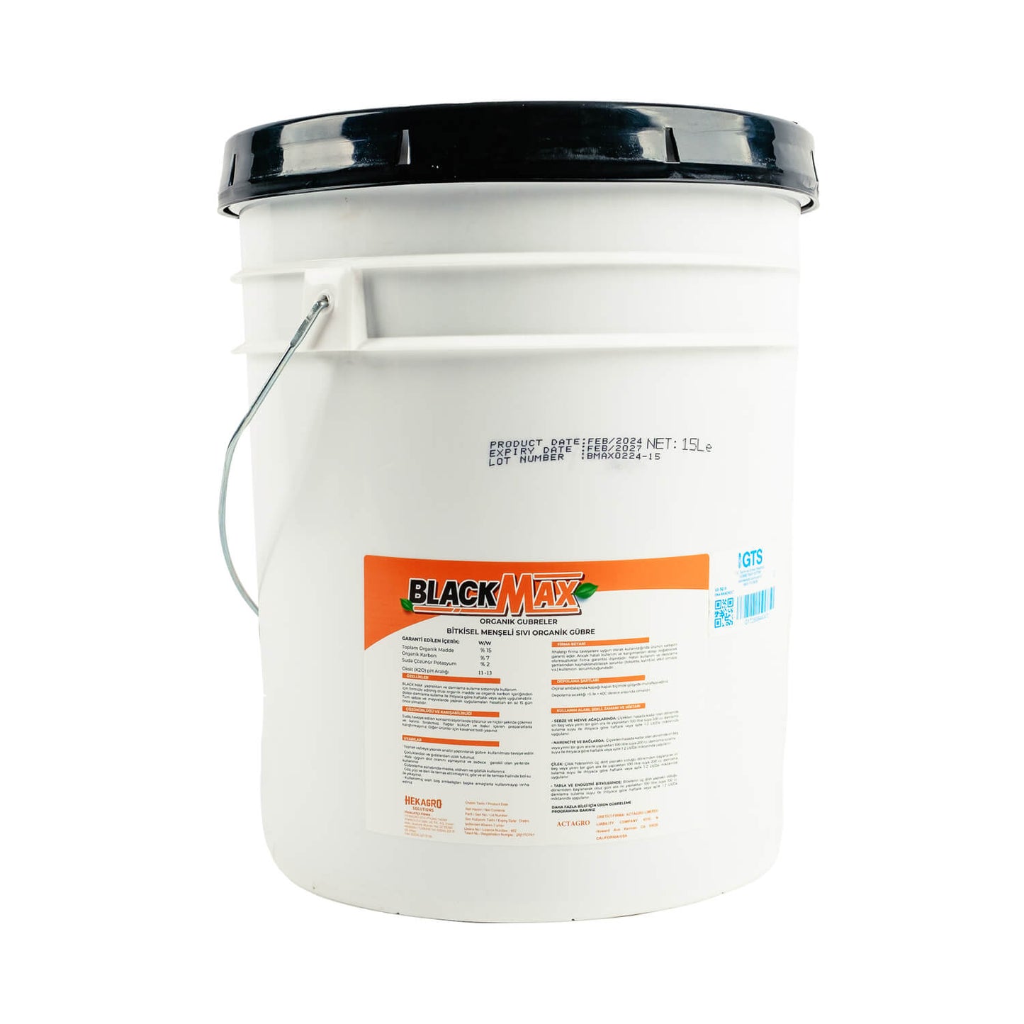 Hekagro BLACK MAX- Bitkisel Menşeli Sıvı Organik Gübre