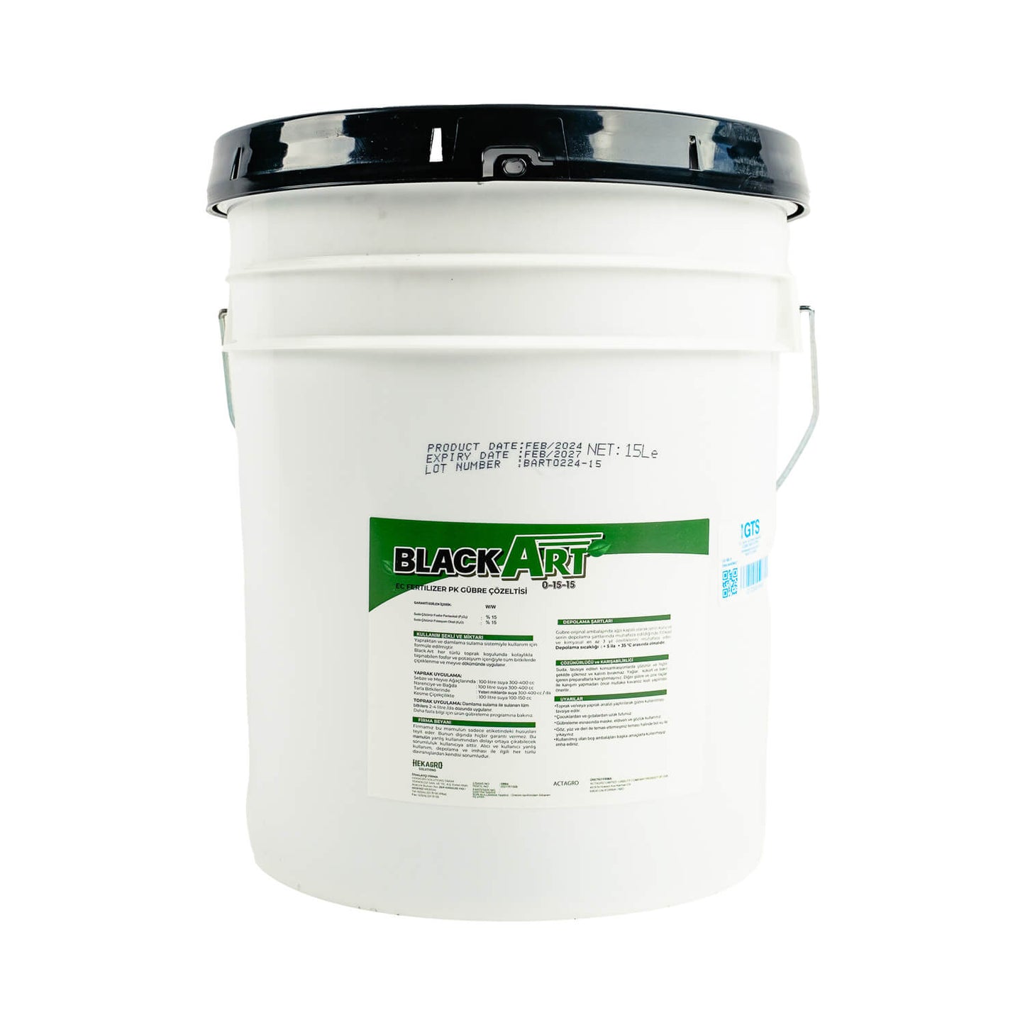 Hekagro BLACK ART  0-15-15 Bitkisel Menşeli Sıvı Organik Gübre