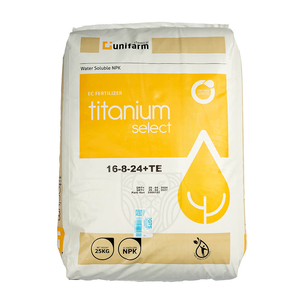 Unifarm - TITANIUM SELECT 16-8-24 - Harmanlanmış NPK Gübresi - 25 Kg