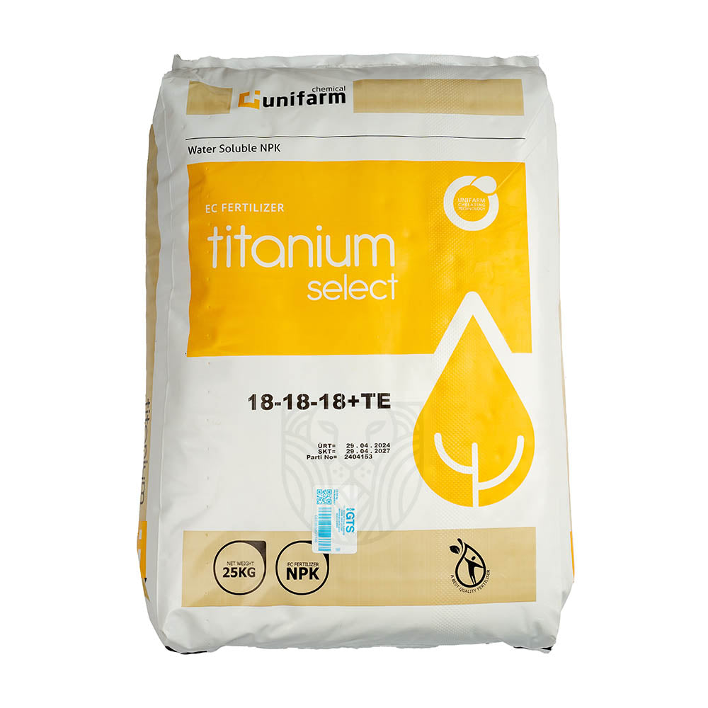 Unifarm - TITANIUM SELECT 18-18-18 - Harmanlanmış NPK Gübresi - 25 Kg