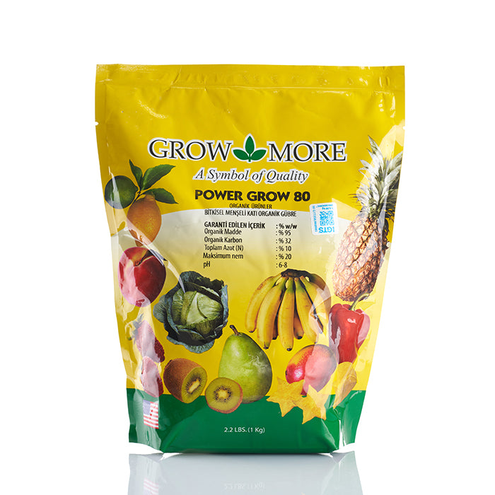 Grow More - Power Grow 80 - Bitkisel Menşeli Katı Organik Gübre - 1 Kg