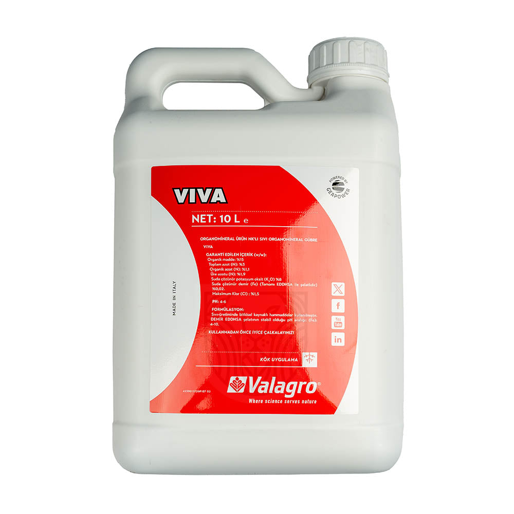 Valagro - Viva - NK'LI Sıvı Organomineral Gübre - 10 Lt